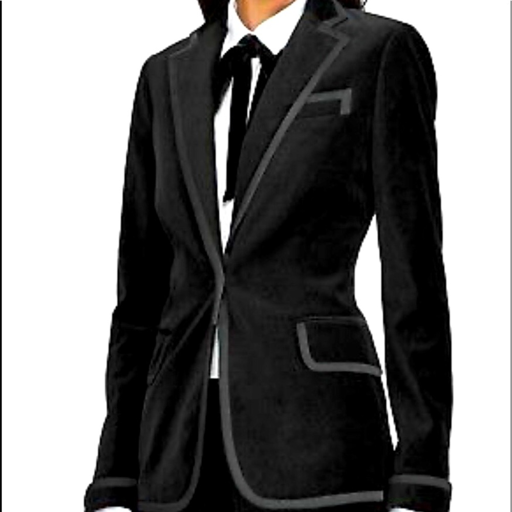 Ralph Lauren Velvet Stretch Blazer Jacket